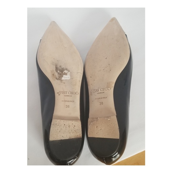 Jimmy Choo Alfonso flat silver snake pointed toe - Picture 3 of 6